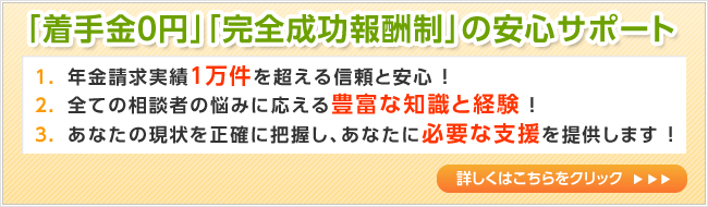 「着手金０円」「完全成功報酬制」の安心サポート